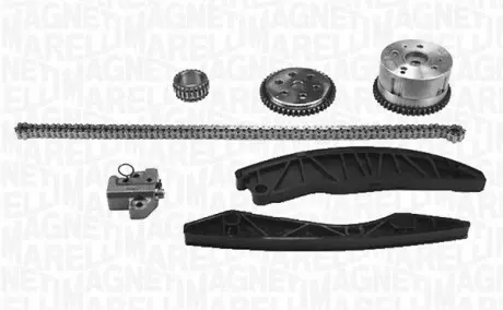 341500000940 MARELLI HYUNDAI К-т ланцюга ГРМ (ланцюг+3 шестерні+2 заспокоювача+натягувач) i20,i301.4/1.6 MAGNETI MARELLI підбір по vin на Brocar