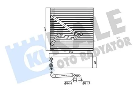 350090 Испаритель Audi A3,Caddy III,IV,Golf V,VI,Passat,Tiguan,Touran,Skoda Octavia III KALE OTO RADYATOR подбор по vin на Brocar