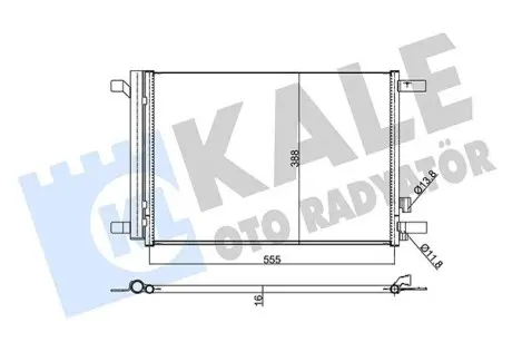 354020 Радіатор кондиціонера Audi A3,Golf VII,Passat,Touran,Skoda Octavia IV,SuperB III KALE OTO RADYATOR підбір по vin на Brocar