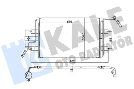 390600 Радиатор кондиционера Audi A3,Skoda Octavia II,SuperB,Caddy III,Golf V,VI,Touran KALE OTO RADYATOR подбор по vin на Brocar