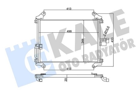 345345 Радіатор кондиціонера Jumper 1.9TD/2.8HDI 94-,Fiat Ducato,Peugeot Boxer KALE OTO RADYATOR підбір по vin на Brocar