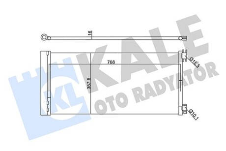 345575 Радіатор кондиціонера Trafic III,Opel Vivaro B,Fiat,Nissan NV300 14- KALE OTO RADYATOR підбір по vin на Brocar