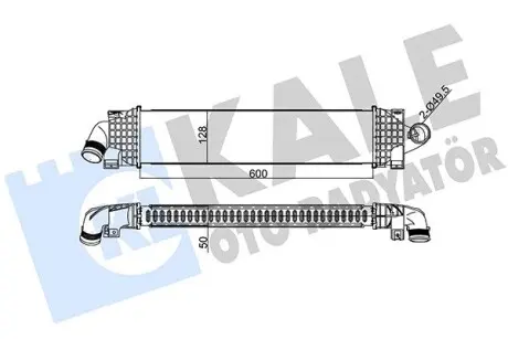 346900 FORD Інтеркулер C-Max,Focus II,III,Kuga I,II,Mondeo IV,S-Max 1.6/2.0TDCi -4 KALE OTO RADYATOR підбір по vin на Brocar