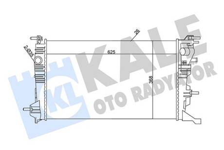 351030 Радиатор охлаждения Fluence,Grand Scenic III,Megane III 1.2/1.5dCi KALE OTO RADYATOR підбір по vin на Brocar