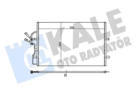 345670 Радіатор кондиціонера Evasion,Jumpy,Fiat Scudo,Peugeot 806,Expert KALE OTO RADYATOR підбір по vin на Brocar