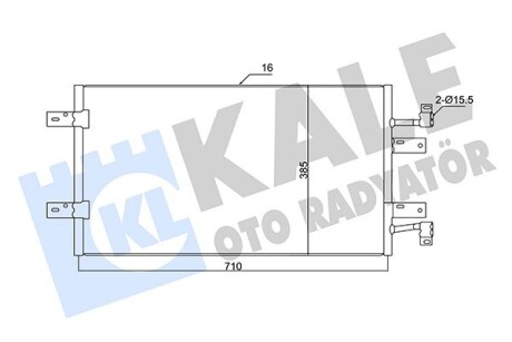 350720 Радиатор кондиционера Trafic II,Opel Vivaro,Nissav 2.0/2.5cDi 06- KALE OTO RADYATOR підбір по vin на Brocar