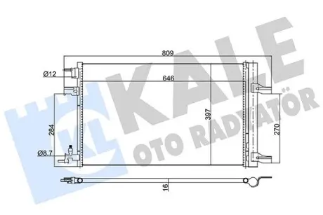 385300 Радіатор кондиціонера Astra J,Insignia A,Zafira Tourer,Chevrolet Cruze KALE OTO RADYATOR підбір по vin на Brocar