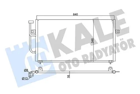 345595 MITSUBISHI Радиатор кондиционера Carisma,Space Star 00-,Volvo S40/V40 KALE OTO RADYATOR подбор по vin на Brocar
