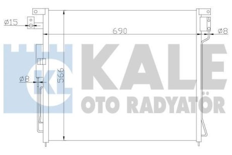393200 Радиатор кондиционера Navara,Pathfinder III 2.5dCi/4.0 05- KALE OTO RADYATOR підбір по vin на Brocar