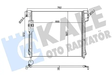 393200 Радіатор кондиціонера Navara,Pathfinder III 2.5dCi/4.0 05- KALE OTO RADYATOR підбір по vin на Brocar
