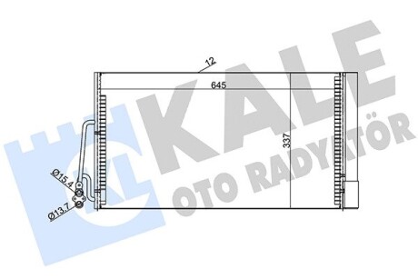 384900 Радіатор кондиціонера Mini Cooper,One,Clubman,Countryman,Paceman KALE OTO RADYATOR підбір по vin на Brocar