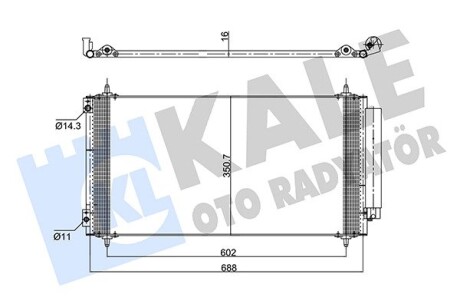 352590 Радіатор кондиціонера C8,Fiat Ulysse,Peugeot 807 2.2HDI KALE OTO RADYATOR підбір по vin на Brocar