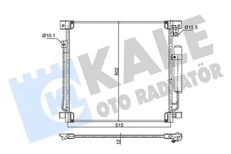 354015 Радіатор кондиціонера Fiat Fullback, Mitsubishi L 200, Triton (354015) KALE OTO RADYATOR KALE OTO RADYATOR підбір по vin на Brocar