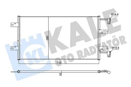 352585 Радіатор кондиціонера Trafic II 2.5dCi 03-,Opel Vivaro KALE OTO RADYATOR підбір по vin на Brocar