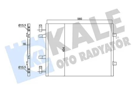 350670 Радіатор кондиціонера Trafic II 06-,Opel Vivaro,Nissan KALE OTO RADYATOR підбір по vin на Brocar