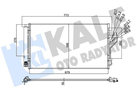 353105 Радиатор кондиционера Hyundai IX35, Kia Carens IV, Sportage (353105) KALE OTO RADYATOR KALE OTO RADYATOR подбор по vin на Brocar