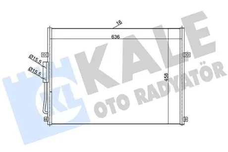 385700 JEEP Радиатор кондиционера Grand Cherokee II 2.7CRD/4.7 99-03 KALE OTO RADYATOR підбір по vin на Brocar