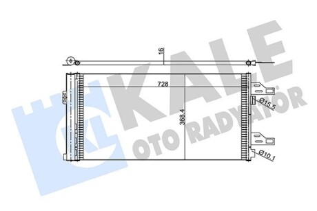 347465 Радіатор кондиціонера Jumper,Fiat Ducato,Peugeot 06- KALE OTO RADYATOR підбір по vin на Brocar