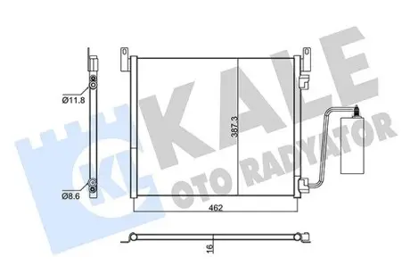 353205 Радіатор кондиціонера Signum,Vectra C 2.8/3.0CDTi/3.2 V6 -3 KALE OTO RADYATOR підбір по vin на Brocar