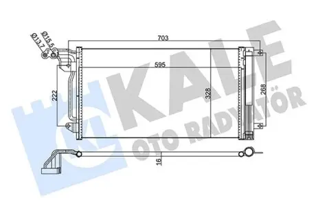 342395 Радиатор кондиционера Audi A1,Polo,Skoda Fabia II,III,Rapid KALE OTO RADYATOR подбор по vin на Brocar