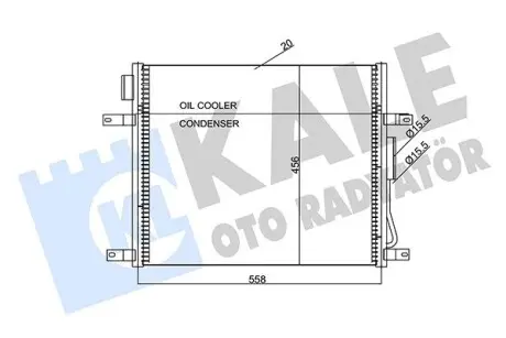 345660 JEEP Радиатор кондиционера Grand Cherokee II 2.7CRD/4.7 -3 KALE OTO RADYATOR підбір по vin на Brocar