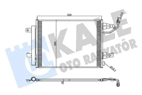 342555 MITSUBISHI Радиатор кондиционера Colt VI,Smart Forfour 04- KALE OTO RADYATOR підбір по vin на Brocar