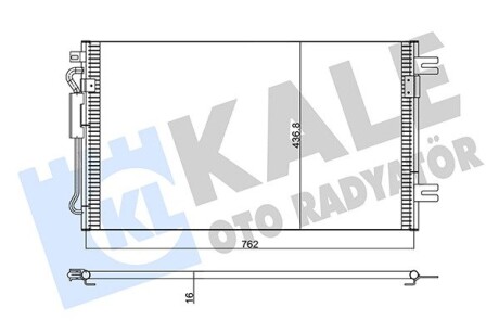 352595 CHRYSLER Радиатор кондиционера Grand Voyager IV 2.8CRD -4 KALE OTO RADYATOR підбір по vin на Brocar