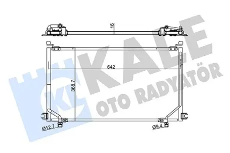 345545 Радіатор кондиціонера Maverick,Nissan Terrano II -96 KALE OTO RADYATOR підбір по vin на Brocar