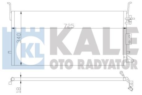 379500 HYUNDAI Радиатор кондиционера Sonata IV,Kia Magentis 01- KALE OTO RADYATOR підбір по vin на Brocar