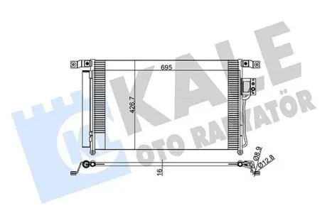 379300 HYUNDAI Радиатор кондиционера Santa Fe II 2.2CRDI/2.7 -6 KALE OTO RADYATOR підбір по vin на Brocar