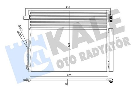 343185 JEEP Радиатор кондиционера Grand Cherokee IV 3.0/6.4 -10 KALE OTO RADYATOR підбір по vin на Brocar