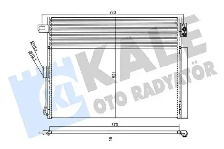 343185 Радіатор кондиціонера (з масляним радіатором) Jeep Grand Cherokee IV (10-) (343185) KALE OTO RADYATOR KALE OTO RADYATOR підбір по vin на Brocar