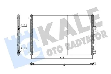 352575 Радиатор кондиционера Grand Scenic II,Megane II KALE OTO RADYATOR підбір по vin на Brocar