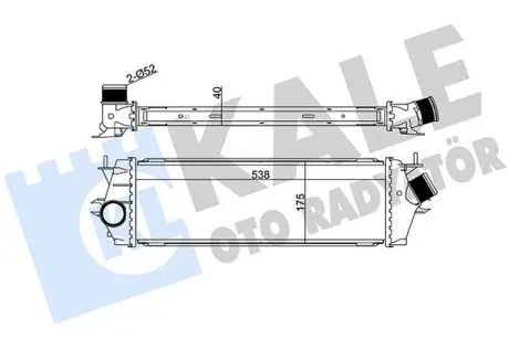 345030 Интеркулер Trafic II 2.0/2.5dCi 01-,Opel Vivaro KALE OTO RADYATOR подбор по vin на Brocar