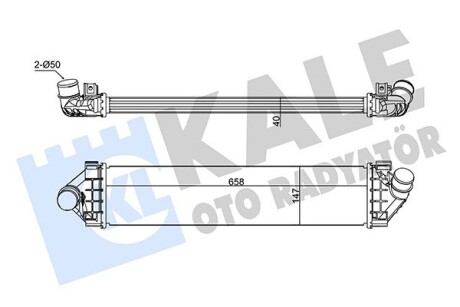 355015 FORD Інтеркулер C-Max,Focus II,Kuga II 1.8/2.0TDCi 04- KALE OTO RADYATOR підбір по vin на Brocar