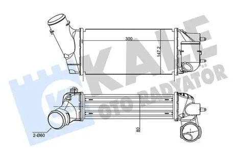 350845 Інтеркулер C4 I,Picasso,Peugeot 307/308 2.0HDI KALE OTO RADYATOR підбір по vin на Brocar