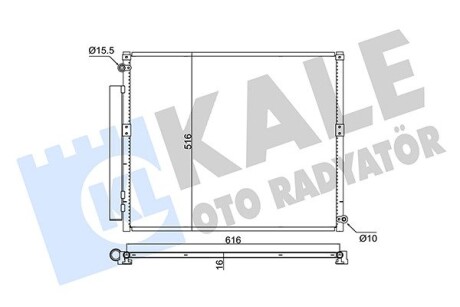 350680 TOYOTA Радиатор кондиционера Land Cruiser Prado 120 -2 KALE OTO RADYATOR підбір по vin на Brocar