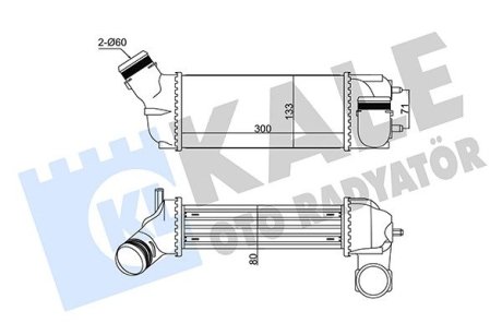 352305 Інтеркулер C4 I,Grand Picasso,Peugeot 307/308 2.0HDI 03- KALE OTO RADYATOR підбір по vin на Brocar