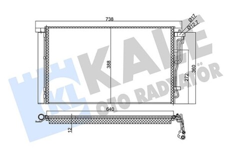 354025 Радиатор кондиционера Hyundai Elentra (AD) (15-) (354025) KALE OTO RADYATOR KALE OTO RADYATOR підбір по vin на Brocar