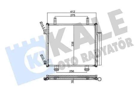 354040 Радиатор кондиционера Pixo 09-,Suzuki Alto 09- KALE OTO RADYATOR подбор по vin на Brocar