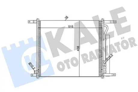 385200 CHEVROLET Радиатор кондиционера с осушителем Aveo 08- KALE OTO RADYATOR підбір по vin на Brocar