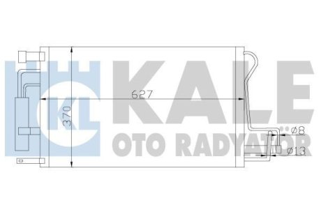 379900 HYUNDAI Радиатор кондиционера Tucson,Kia Sportage 04- KALE OTO RADYATOR підбір по vin на Brocar