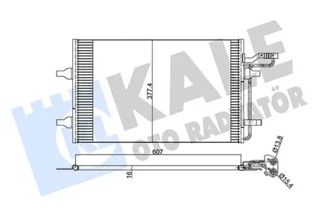 345590 VOLVO Радиатор кондиционера C30,C70 II,S40 II,V50 07- KALE OTO RADYATOR підбір по vin на Brocar