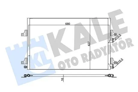 342590 Радіатор кондиціонера Espace IV,Laguna II 01- KALE OTO RADYATOR підбір по vin на Brocar