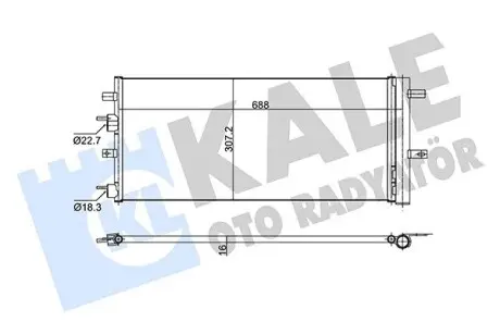 353160 Радіатор кондиціонера Galaxy,Mondeo V,S-Max 14- KALE OTO RADYATOR підбір по vin на Brocar