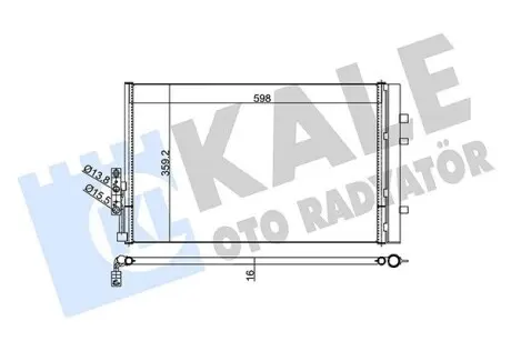 352610 Радіатор кондиціонера з осушувачем X3 F25,X4 F26 -12 KALE OTO RADYATOR підбір по vin на Brocar