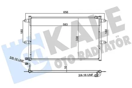 384600 Радиатор кондиционера Caddy II,Polo,Seat Cordoba 94- KALE OTO RADYATOR подбор по vin на Brocar