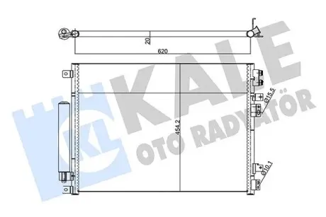 343140 CHRYSLER Радиатор кондиционера с осушителем 300C 04- KALE OTO RADYATOR підбір по vin на Brocar