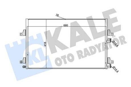 345290 Радіатор кондиціонера Espace IV 2.0/3.5 02- KALE OTO RADYATOR підбір по vin на Brocar