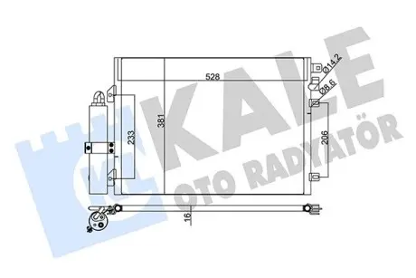 345285 Радіатор кондиціонера Sandero,Logan 1.4/1.6 KALE OTO RADYATOR підбір по vin на Brocar